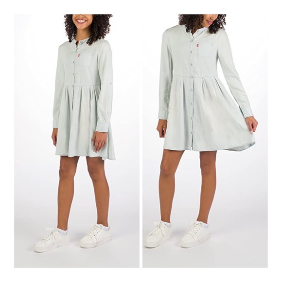 Levi's Other - Levi’s Western Denim Casual Girls Shirt Dress Size Large NWT